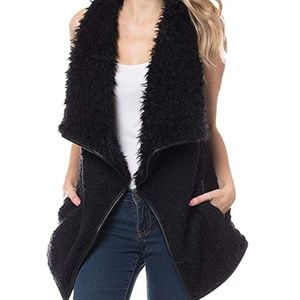 Love Tree Faux Fur Lined Vest